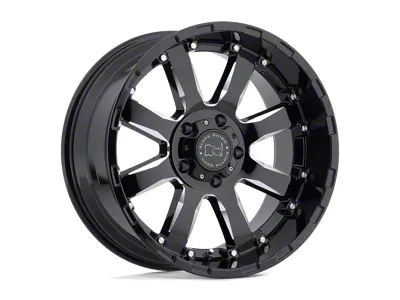 Black Rhino Sierra Gloss Black Milled 8-Lug Wheel; 17x9; 12mm Offset (08-10 F-250 Super Duty)