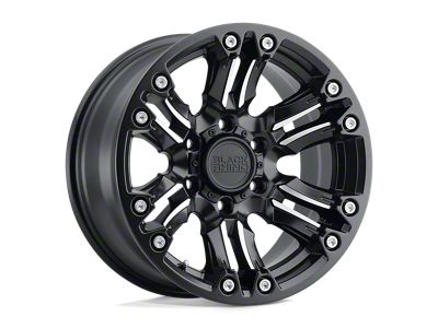 Black Rhino Asagai Matte Black and Machined with Stainless Bolts 6-Lug Wheel; 18x9.5; 12mm Offset (09-14 F-150)