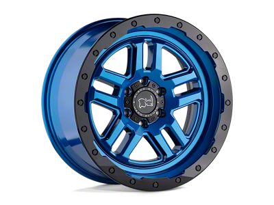 Black Rhino Barstow Dearborn Blue with Black Ring 6-Lug Wheel; 20x9.5; 12mm Offset (09-14 F-150)