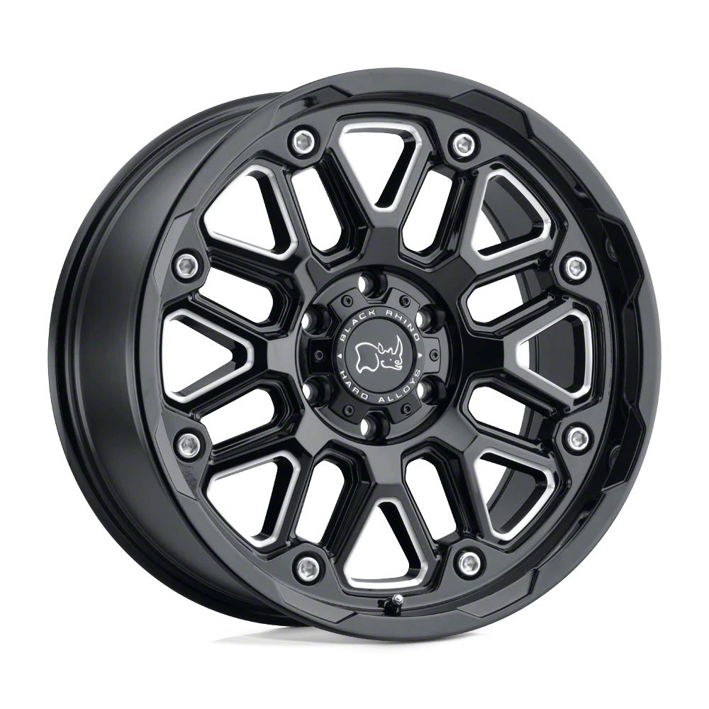 Black Rhino Hollister Gloss Black with Milled Spokes 6-Lug Wheel; 18×9.5; 12mm Offset (09-14 F-150)