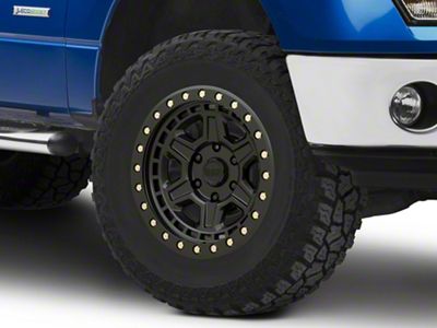 Black Rhino Reno Matte Black with Brass Bolts 6-Lug Wheel; 17x9; 0mm Offset (09-14 F-150)