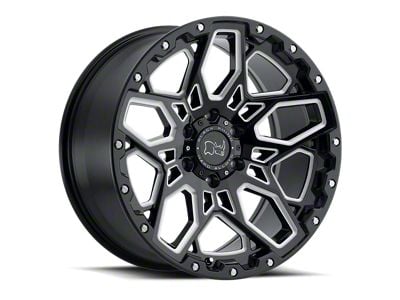 Black Rhino Shrapnel Gloss Black with Milled Spokes 6-Lug Wheel; 17x9.5; 12mm Offset (09-14 F-150)