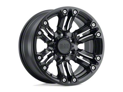 Black Rhino Asagai Matte Black and Machined with Stainless Bolts 5-Lug Wheel; 20x9.5; 2mm Offset (09-18 RAM 1500)