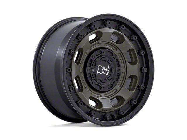 Black Rhino Atlas Olive Drab Green with Black Lip 5-Lug Wheel; 17x8.5; -10mm Offset (09-18 RAM 1500)