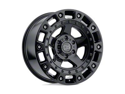 Black Rhino Cinco Gloss Black with Stainless Bolt 5-Lug Wheel; 17x9.5; 0mm Offset (09-18 RAM 1500)