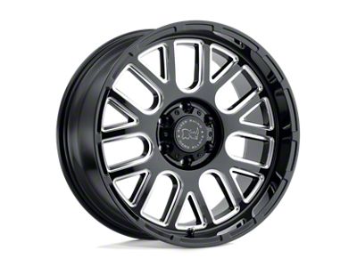 Black Rhino Pismo Gloss Black with Milled Spokes 5-Lug Wheel; 18x9.5; 0mm Offset (09-18 RAM 1500)