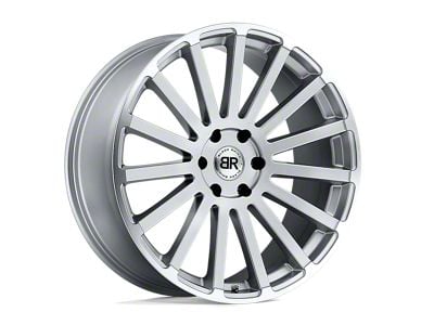 Black Rhino Spear Silver with Mirror Cut Edge 5-Lug Wheel; 24x10; 25mm Offset (09-18 RAM 1500)