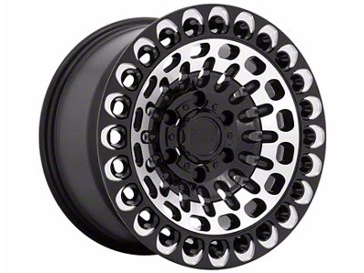 Black Rhino Labyrinth Gloss Black Machined 8-Lug Wheel; 17x9.5; -18mm Offset (10-18 RAM 2500)