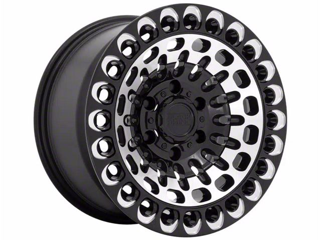 Black Rhino Labyrinth Gloss Black Machined 8-Lug Wheel; 17x9.5; -18mm Offset (10-18 RAM 2500)