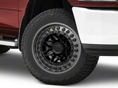 Black Rhino Alpha Matte Black with Gunmetal Lip 8-Lug Wheel; 20x10; -18mm Offset (10-18 RAM 3500 SRW)