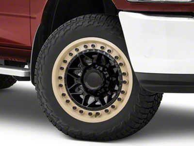 Black Rhino Alpha Matte Black with Sand Lip 8-Lug Wheel; 20x10; -18mm Offset (10-18 RAM 3500 SRW)