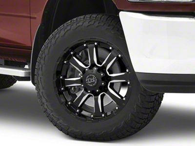 Black Rhino Sierra Gloss Black Milled 8-Lug Wheel; 20x9; 12mm Offset (10-18 RAM 3500 SRW)
