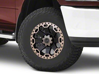 Black Rhino Warlord Matte Black with Machined Dark Tint 8-Lug Wheel; 17x9; 12mm Offset (10-18 RAM 3500 SRW)
