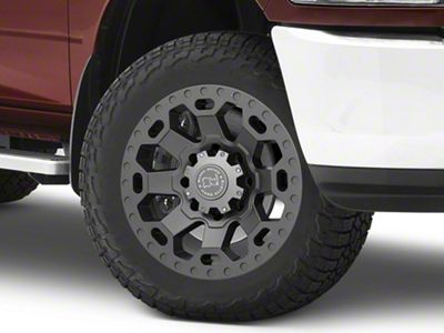 Black Rhino Warlord Matte Gunmetal 8-Lug Wheel; 20x9; -12mm Offset (10-18 RAM 3500 SRW)