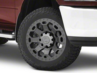 Black Rhino Warlord Matte Gunmetal 8-Lug Wheel; 20x9; 12mm Offset (10-18 RAM 3500 SRW)