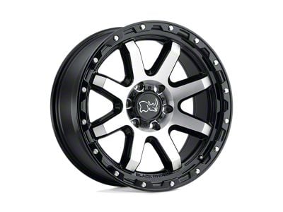 Black Rhino Coyote Gloss Black Machined and Stainless Bolts 8-Lug Wheel; 18x9; -18mm Offset (11-16 F-250 Super Duty)