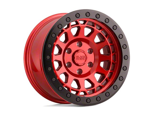 Black Rhino Primm Beadlock Candy Red with Black Bolts 8-Lug Wheel; 17x8.5; -38mm Offset (11-16 F-250 Super Duty)