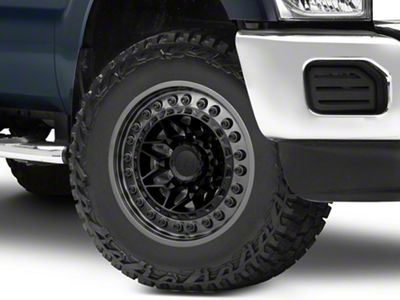 Black Rhino Alpha Matte Black with Gunmetal Lip 8-Lug Wheel; 18x9; 0mm Offset (11-16 F-350 Super Duty SRW)
