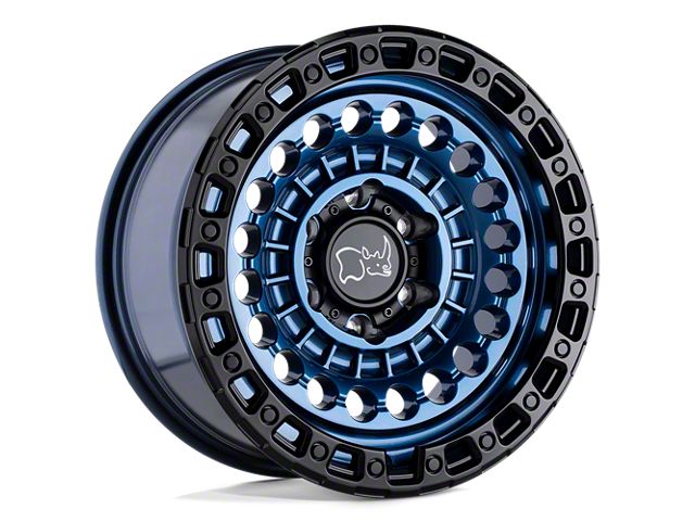 Black Rhino Sentinel Cobalt Blue with Black Ring 8-Lug Wheel; 20x9.5; -18mm Offset (11-16 F-350 Super Duty SRW)
