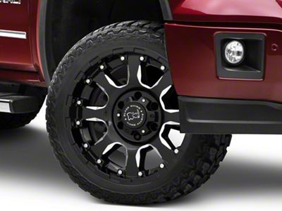 Black Rhino Sierra Gloss Black Milled 6-Lug Wheel; 22x10; 12mm Offset (14-18 Sierra 1500)