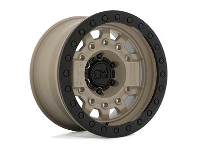 Black Rhino Avenger Beadlock Desert Sand 6-Lug Wheel; 17x8.5; 0mm Offset (14-18 Sierra 1500)