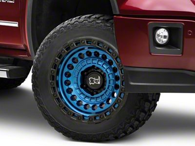 Black Rhino Sentinel Cobalt Blue with Black Ring 6-Lug Wheel; 20x9.5; 12mm Offset (14-18 Sierra 1500)