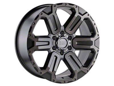 Black Rhino Wanaka Matte Gunmetal with Brushed Face and Gunmetal Tint 6-Lug Wheel; 20x9; 12mm Offset (14-18 Sierra 1500)