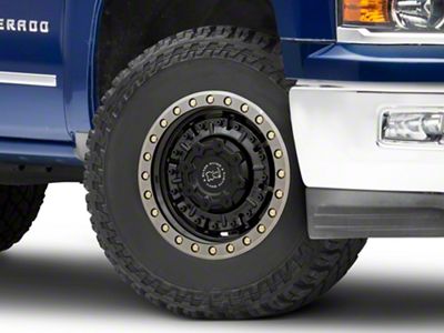 Black Rhino Abrams Gloss Gunblack with Machined Dark Tint 6-Lug Wheel; 17x8.5; 0mm Offset (14-18 Silverado 1500)