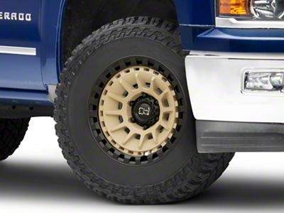 Black Rhino Barrage Desert Sand on Matte Black 6-Lug Wheel; 18x9; 0mm Offset (14-18 Silverado 1500)