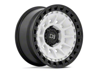 Black Rhino Barrage Gloss White on Matte Black 6-Lug Wheel; 18x9; 0mm Offset (14-18 Silverado 1500)