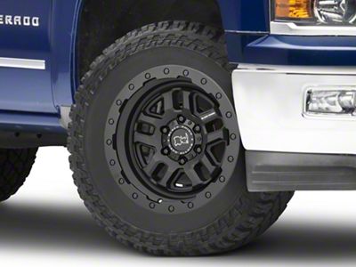 Black Rhino Barstow Textured Matte Black 6-Lug Wheel; 20x9.5; -18mm Offset (14-18 Silverado 1500)