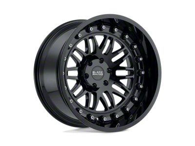 Black Rhino Fury Gloss Black 6-Lug Wheel; 20x9.5; 12mm Offset (14-18 Silverado 1500)