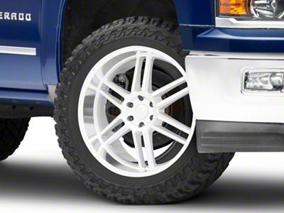 Black Rhino Katavi Silver 6-Lug Wheel; 22x10; 10mm Offset (14-18 Silverado 1500)