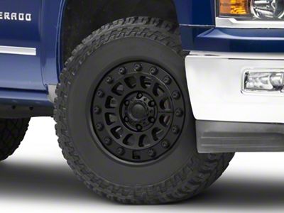 Black Rhino Outback Matte Black 6-Lug Wheel; 18x8.5; 0mm Offset (14-18 Silverado 1500)