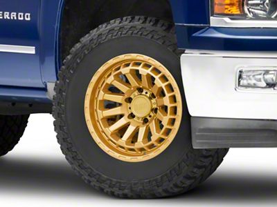 Black Rhino Raid Gold 6-Lug Wheel; 18x9.5; 12mm Offset (14-18 Silverado 1500)