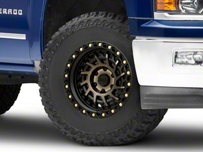 Black Rhino Shredder Matte Black with Machined Dark Tint 6-Lug Wheel; 17x9; 0mm Offset (14-18 Silverado 1500)