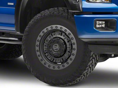 Black Rhino Abrams Textured Matte Gunmetal 6-Lug Wheel; 17x8.5; -18mm Offset (15-20 F-150)