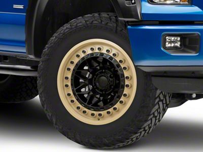 Black Rhino Alpha Matte Black with Sand Lip 6-Lug Wheel; 20x10; -18mm Offset (15-20 F-150)