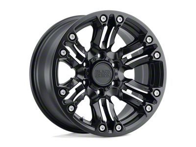 Black Rhino Asagai Matte Black and Machined with Stainless Bolts 6-Lug Wheel; 20x9.5; 12mm Offset (15-20 F-150)