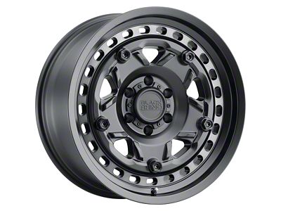 Black Rhino Grange Matte Black with Machined Tint Ring 6-Lug Wheel; 17x8.5; 0mm Offset (15-20 F-150)