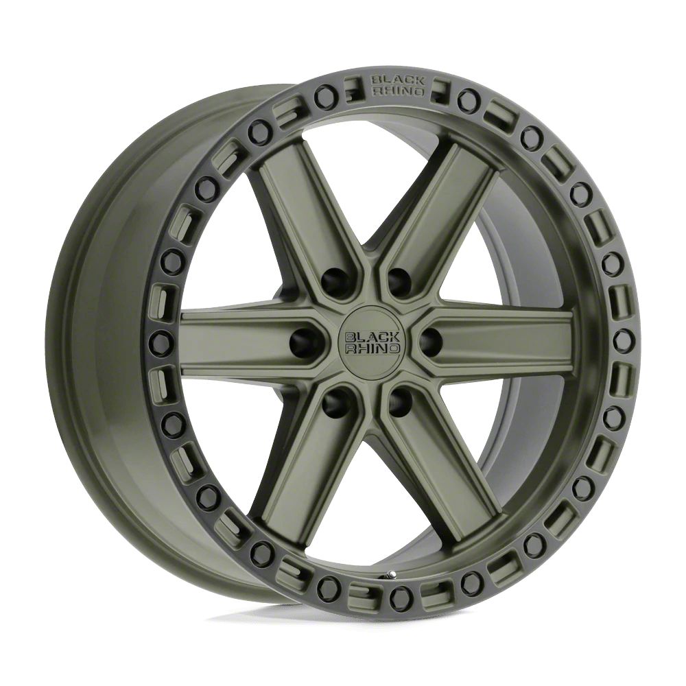 Black Rhino Henderson Olive Drab Green with Black Ring 6-Lug Wheel; 18×9; 0mm Offset (15-20 F-150)
