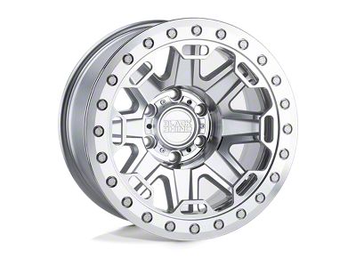 Black Rhino Rift Beadlock Silver with Mirror Face and Machined Ring 6-Lug Wheel; 17x8.5; 0mm Offset (15-20 F-150)