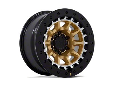Black Rhino Tusk Matte Gold with Machined Ring 6-Lug Wheel; 17x8.5; -10mm Offset (15-20 F-150)
