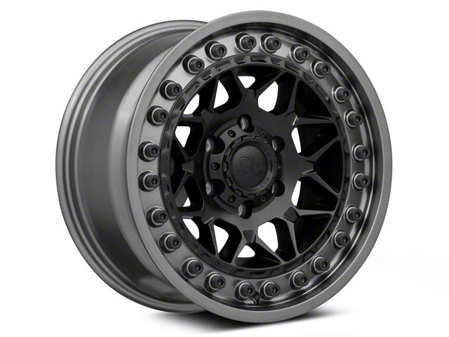 Black Rhino Alpha Matte Black with Gunmetal Lip 8-Lug Wheel; 18x9; 20mm Offset (15-19 Sierra 3500 HD SRW)