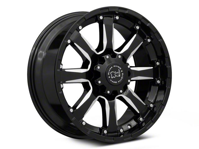 Black Rhino Sierra Gloss Black Milled 8-Lug Wheel; 20x11.5; -44mm Offset (15-19 Sierra 3500 HD SRW)