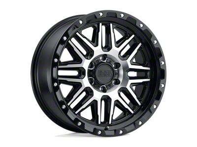 Black Rhino Alamo Gloss Black Machined with Stainless Bolts 8-Lug Wheel; 18x9; 6mm Offset (15-19 Silverado 2500 HD)