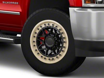 Black Rhino Alpha Matte Black with Sand Lip 8-Lug Wheel; 20x10; -18mm Offset (15-19 Silverado 2500 HD)