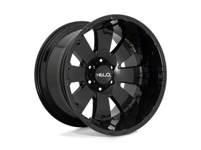 Black Rhino Pinatubo Gloss Black with Milled Inside Window 8-Lug Wheel; 18x9.5; 6mm Offset (15-19 Silverado 2500 HD)