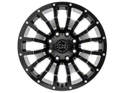 Black Rhino Pinatubo Gloss Black Milled 8-Lug Wheel; 20x9.5; -18mm Offset (15-19 Silverado 2500 HD)