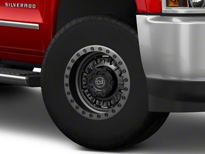 Black Rhino Abrams Textured Matte Gunmetal 8-Lug Wheel; 18x9.5; -18mm Offset (15-19 Silverado 3500 HD SRW)